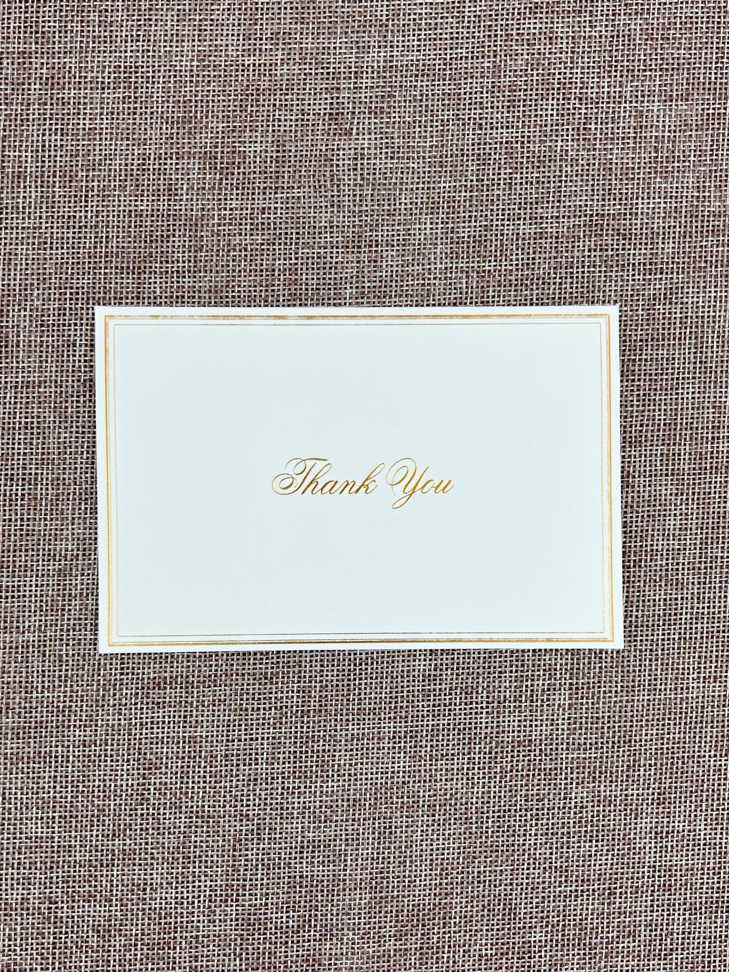 Thank You Cards 10 Pack Gold by Ozcorp