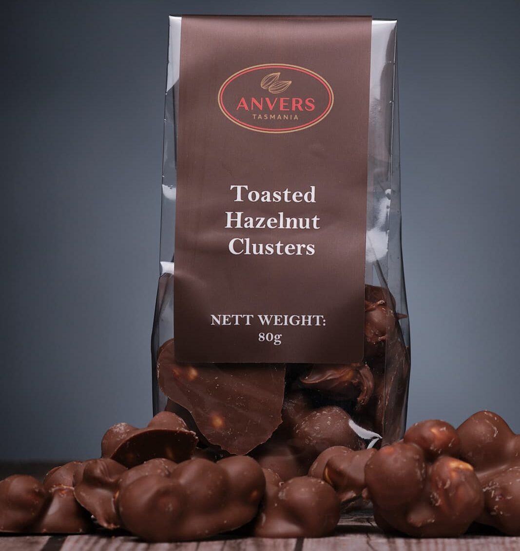 Anvers Tasmania Toasted Hazelnut Clusters 80g