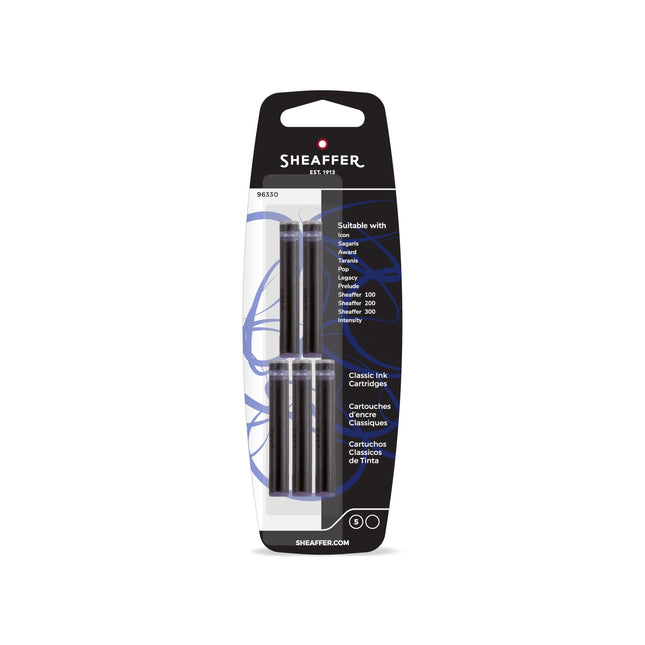 Sheaffer Skrip Classic ink cartridges in black, pack of five