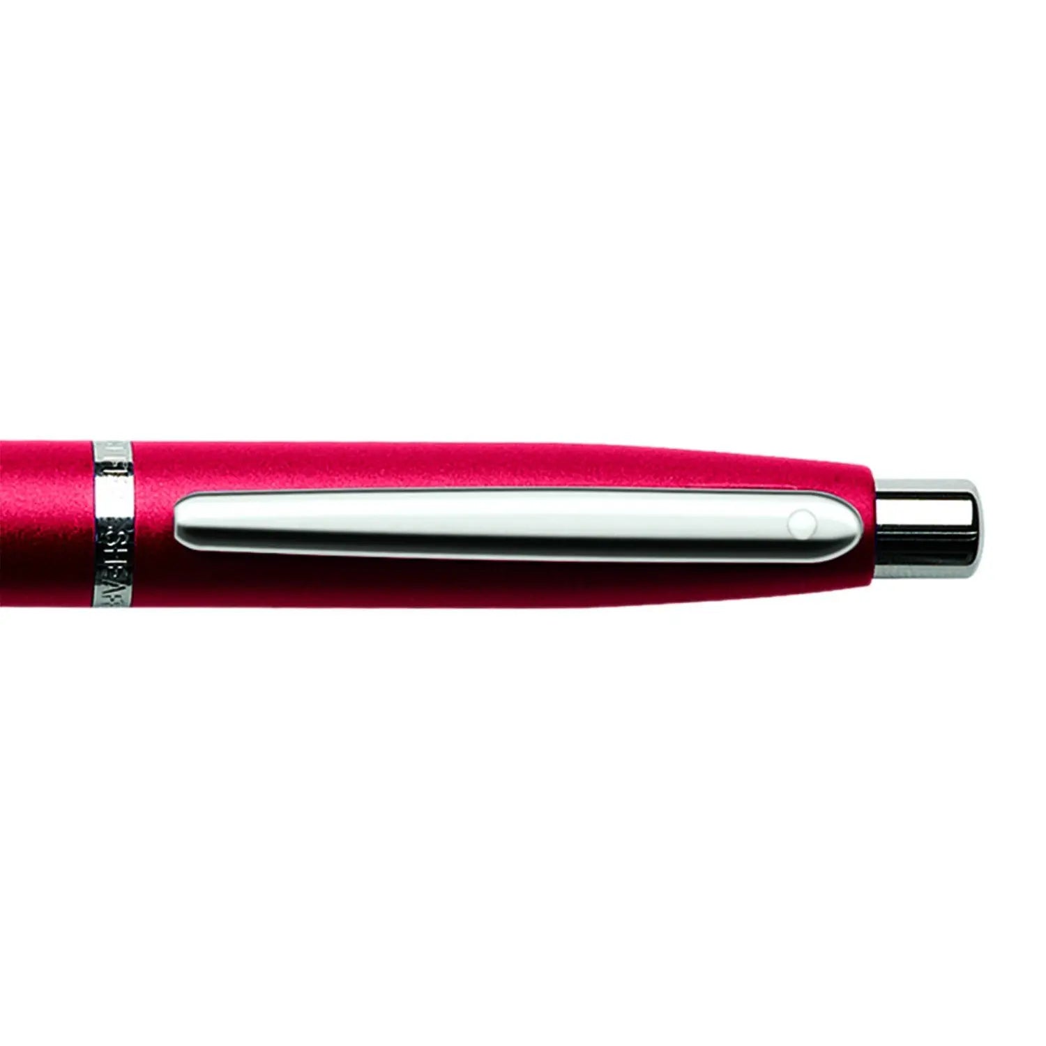 Sheaffer VFM Excessive Red ballpoint pen shown full length