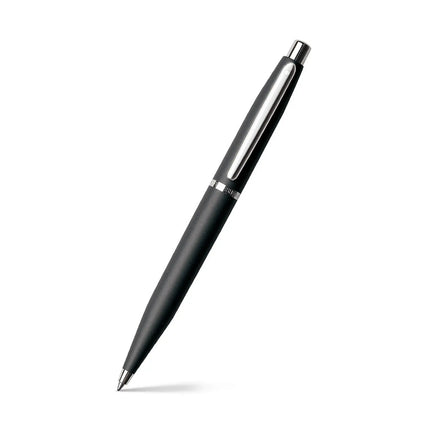 Sheaffer VFM ballpoint pen in matt black lacquered metal with chrome trim