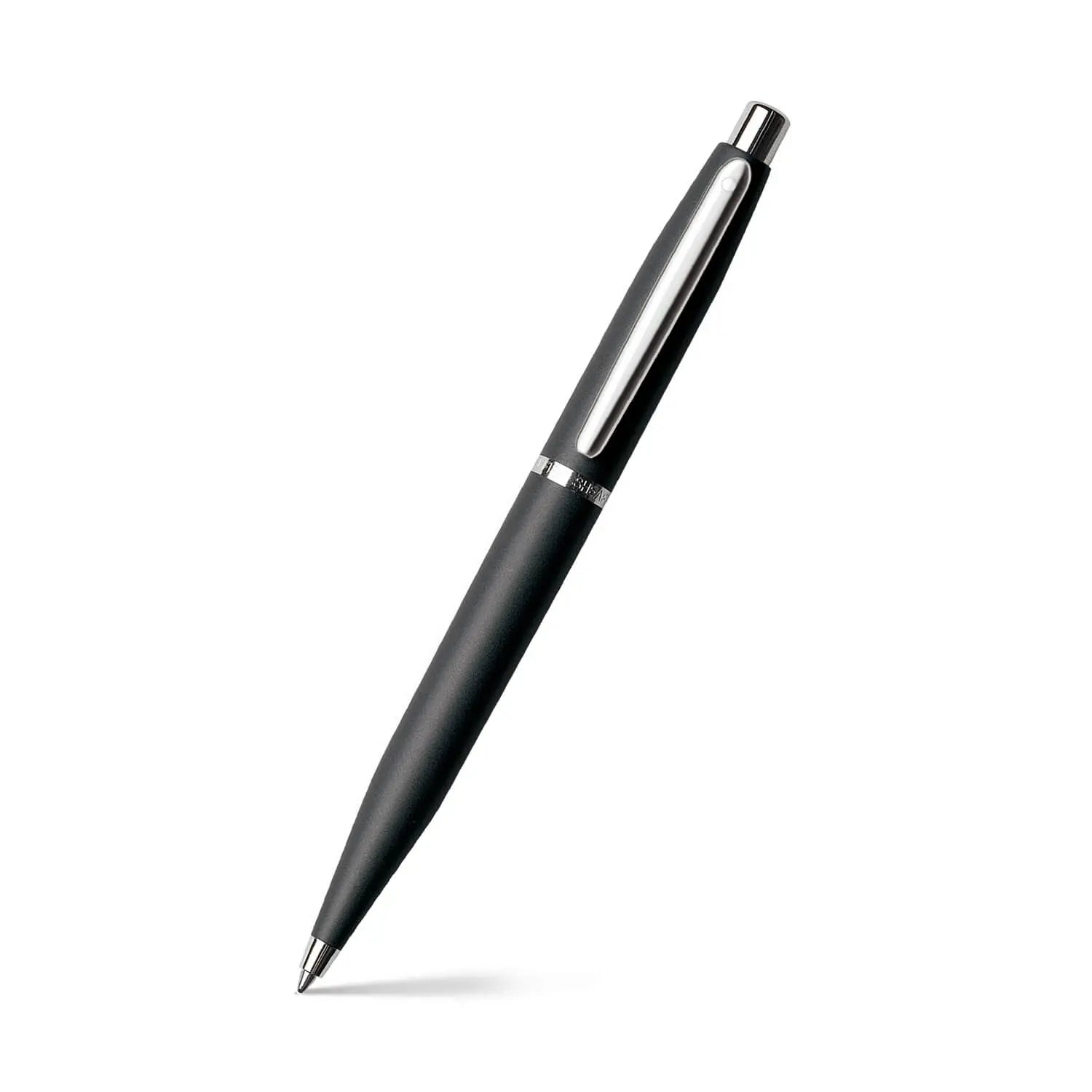 Sheaffer VFM ballpoint pen in matt black lacquered metal with chrome trim