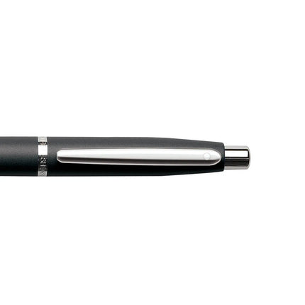Sheaffer VFM matt black ballpoint pen shown full length