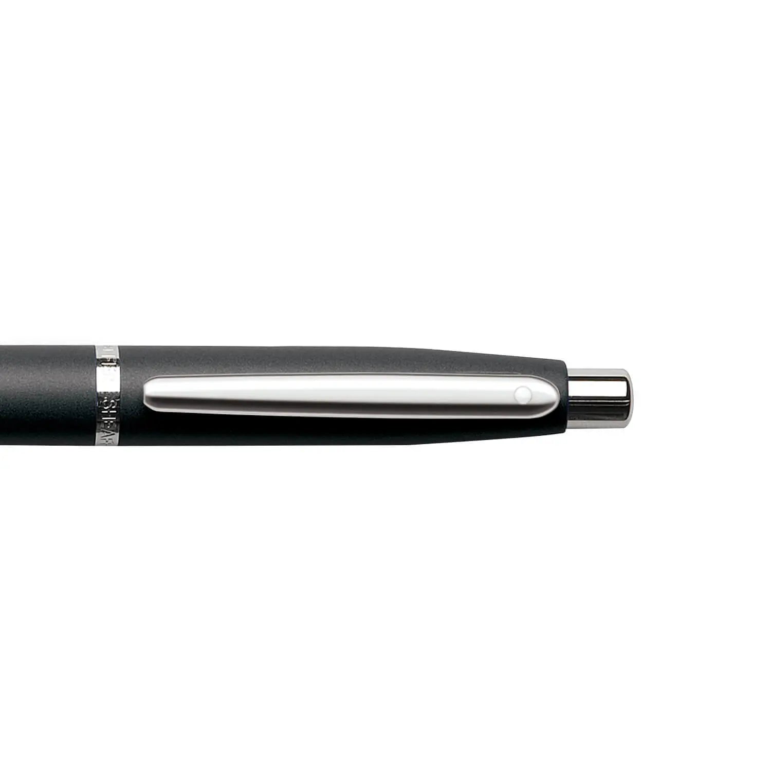 Sheaffer VFM matt black ballpoint pen shown full length