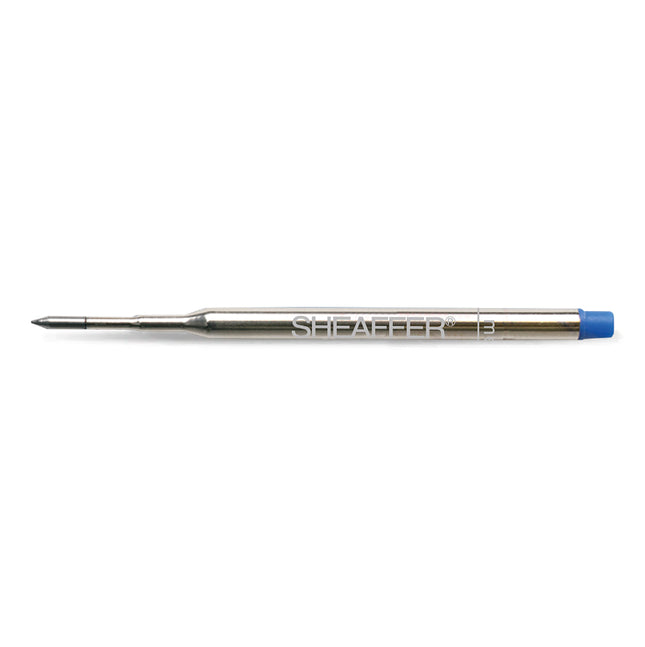 Sheaffer K-style ballpoint refill, blue medium, refill shown out of pack
