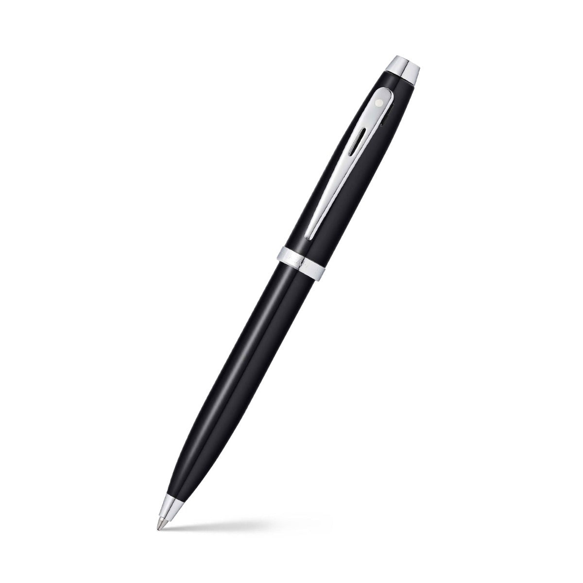 Sheaffer 100 ballpoint pen in gloss black lacquer with chrome trims
