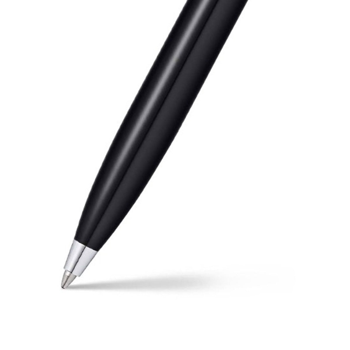 Sheaffer 100 gloss black ballpoint, chrome clip and White Dot detail