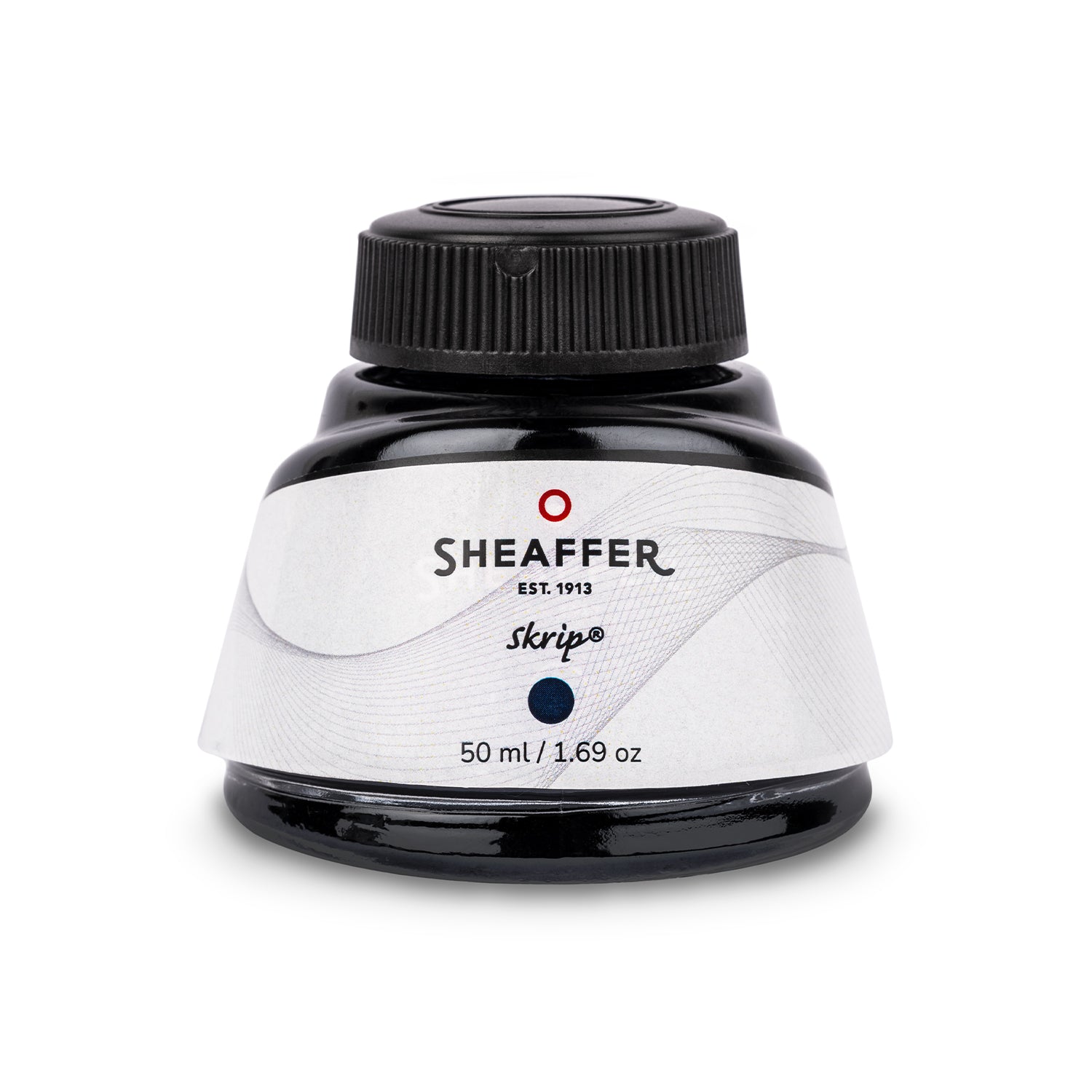 Sheaffer Skrip blue-black fountain pen ink in a 50ml glass bottle