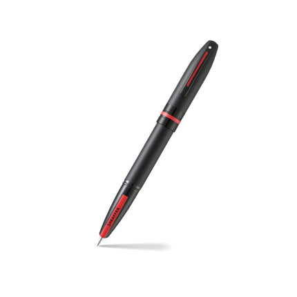 Sheaffer Icon fountain pen in matt black lacquer with gloss black and red trim