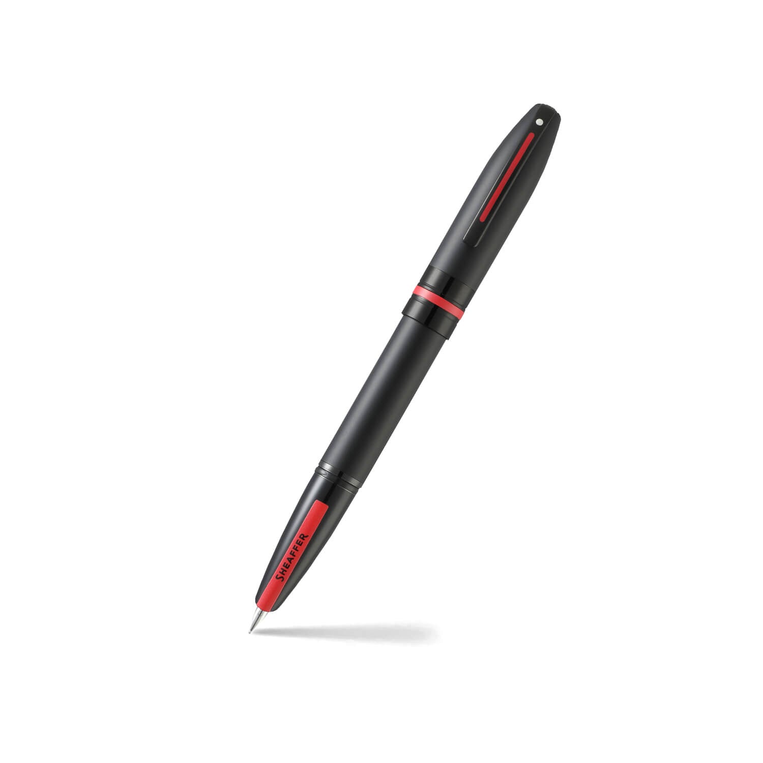 Sheaffer Icon fountain pen in matt black lacquer with gloss black and red trim