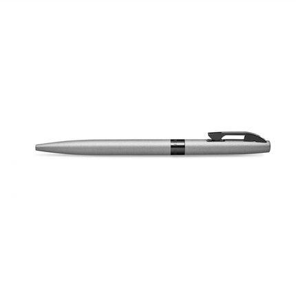 Sheaffer Reminder matt grey ballpoint, clickable clip mechanism detail
