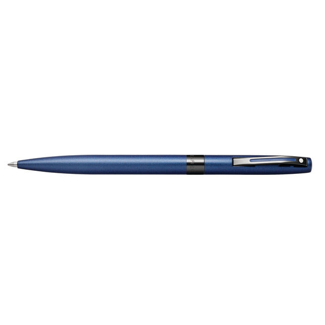 Sheaffer Reminder matt blue ballpoint pen shown full length