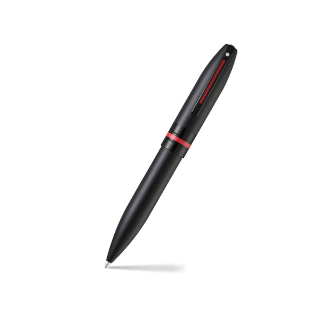 Sheaffer Icon ballpoint pen in matt black lacquer with gloss black and red trim