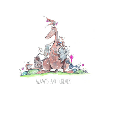 Always and Forever Greeting Card - Patchworkdog Designs