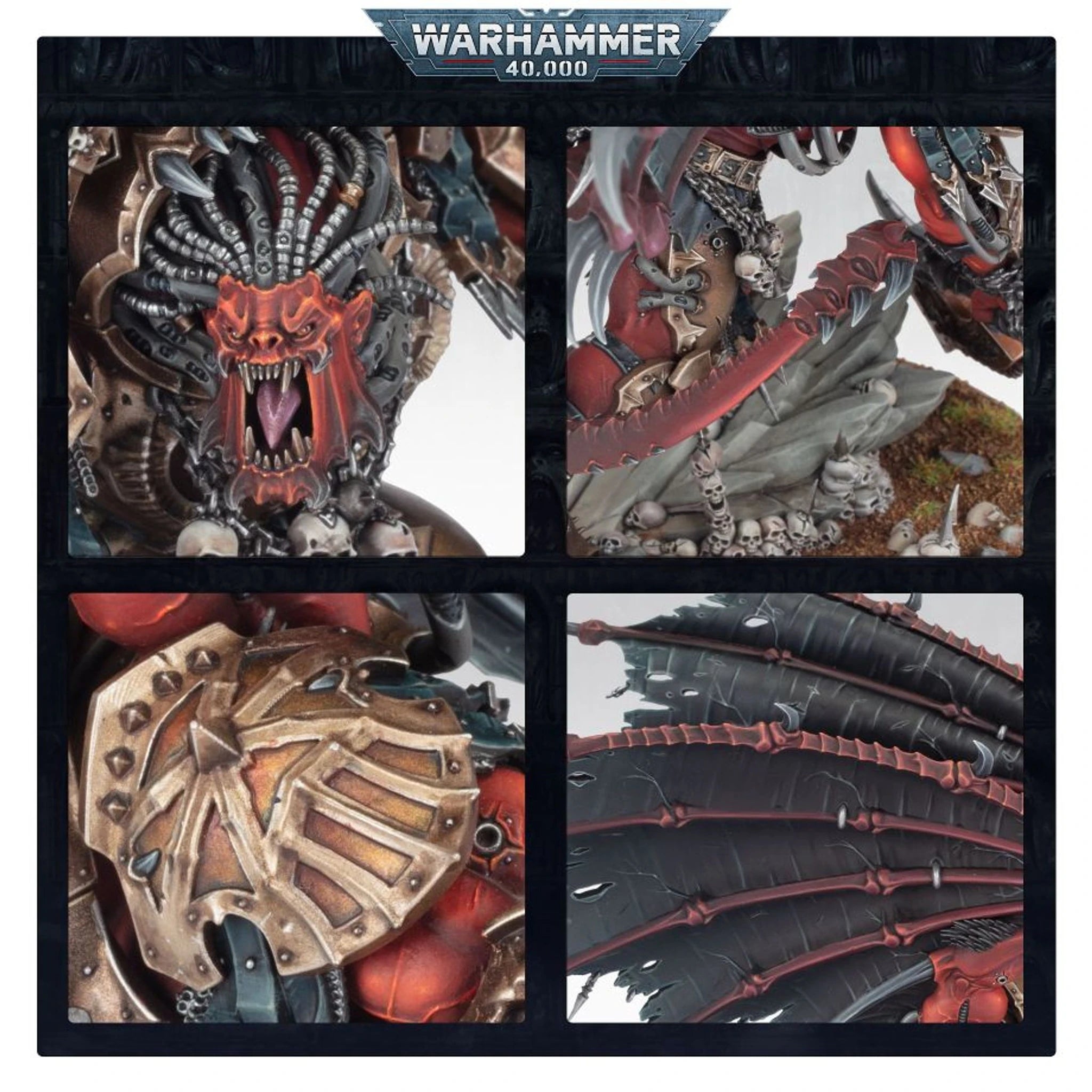 Angron Daemon Primarch of Khorne miniature detail, unpainted