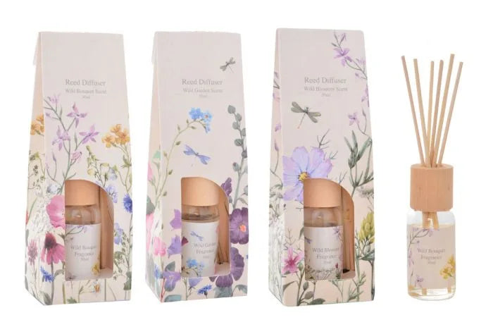 three bottles of reed diffuser next to each other