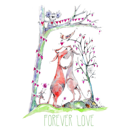Baby Forever Love Greeting Card - Patchworkdog Designs