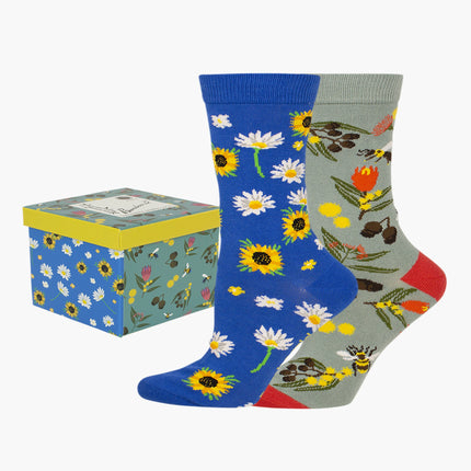 Womens Bamboo Socks - Sunny Days 2pk