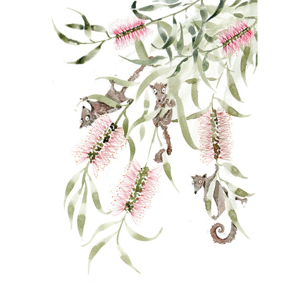 Bottlebrush Tail Greeting Card - Patchworkdog Designs