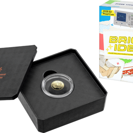 2026 $2 Bright Ideas proof coin with case and carton
