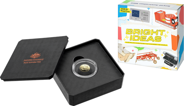 2026 $2 Bright Ideas proof coin with case and carton