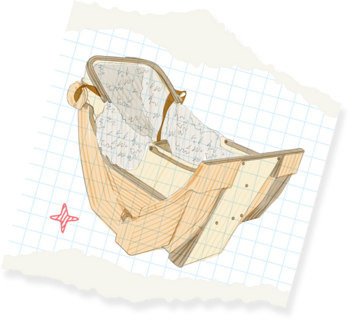 Baby safety capsule illustration