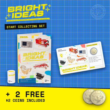 Bright Ideas Start Collecting Set – $1 five-coin folder and $2 coin on card plus 2 FREE $2 coins