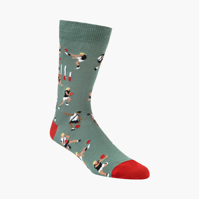 Bamboozld AFL footy bamboo sock side view
