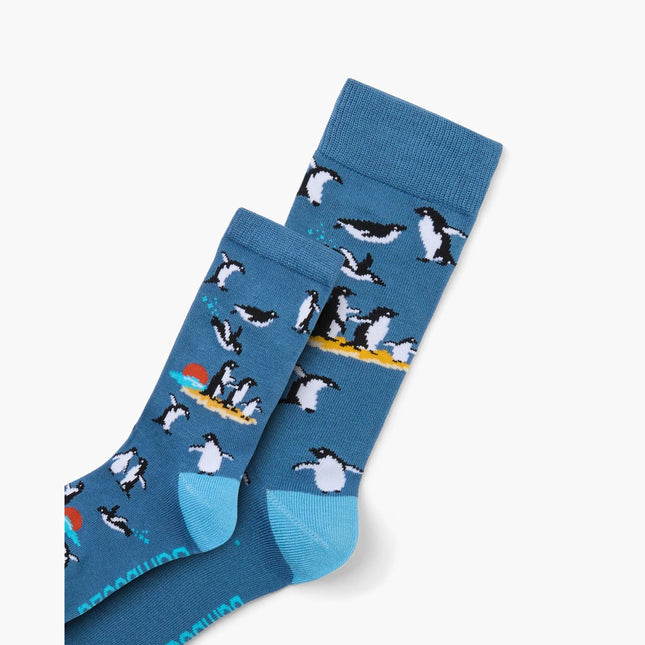 Close-up of Bamboozld penguin print bamboo socks duo