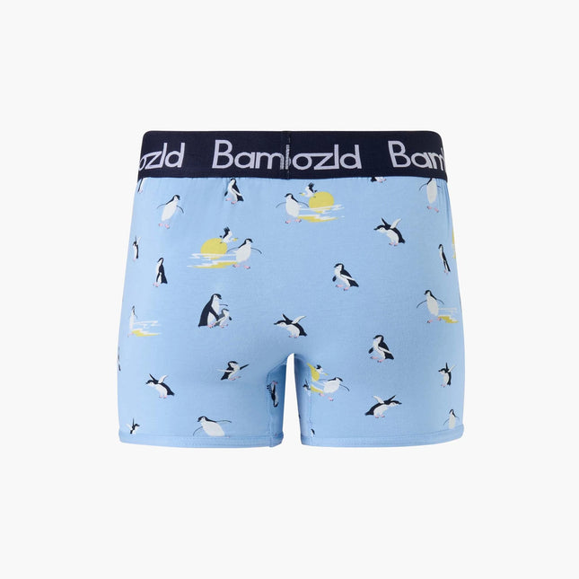 Bamboozld mens Sunset Penguins bamboo trunks, back