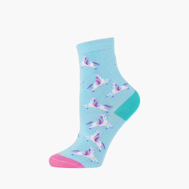 Bamboozld kids Unicorn bamboo socks, sky blue