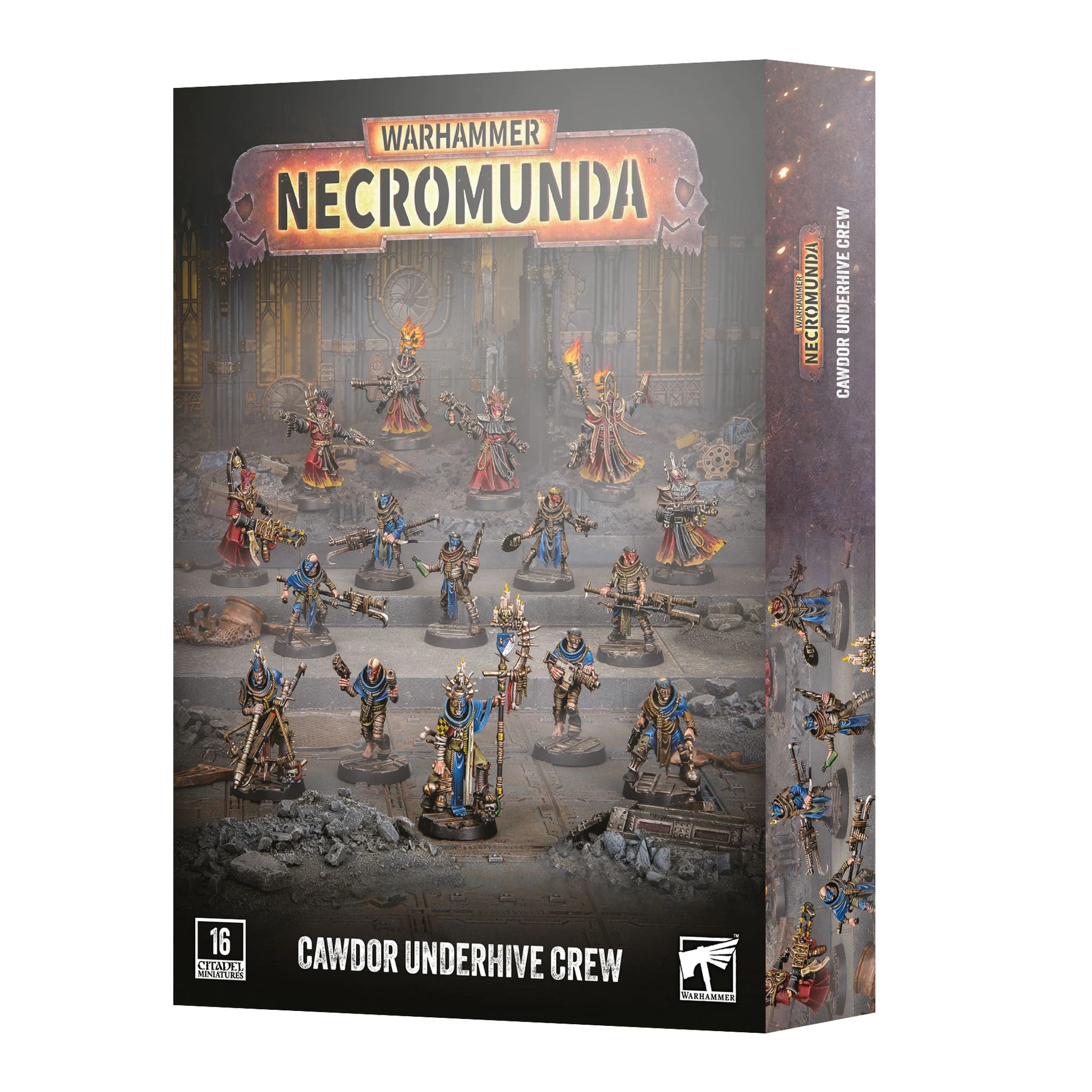 Necromunda Cawdor Underhive Crew box art, official Games Workshop packaging