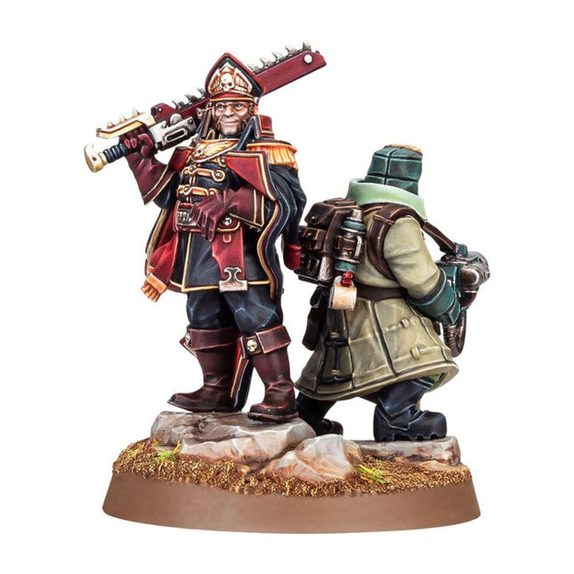 Astra Militarum Ciaphas Cain and Jurgen miniature kit - box art