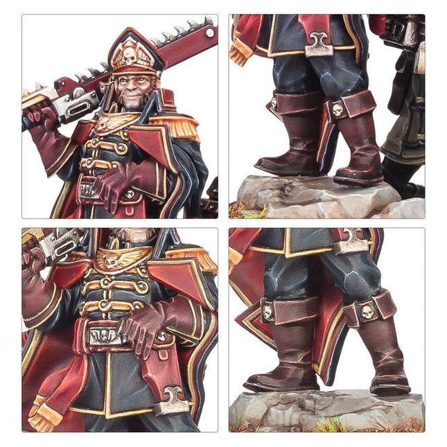 Astra Militarum Ciaphas Cain and Jurgen miniature - assembled model view