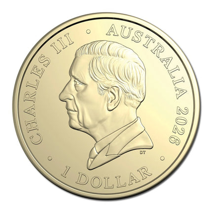 2026 Heart and Soul of Australia $1 Uncirculated coin on collector card