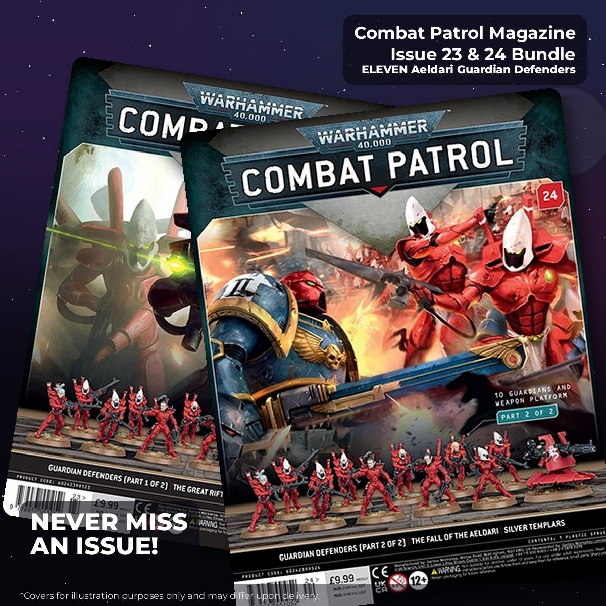 Combat Patrol Magazine Issue 23 & 24 Bundle - ELEVEN Aeldari Guardian Defenders