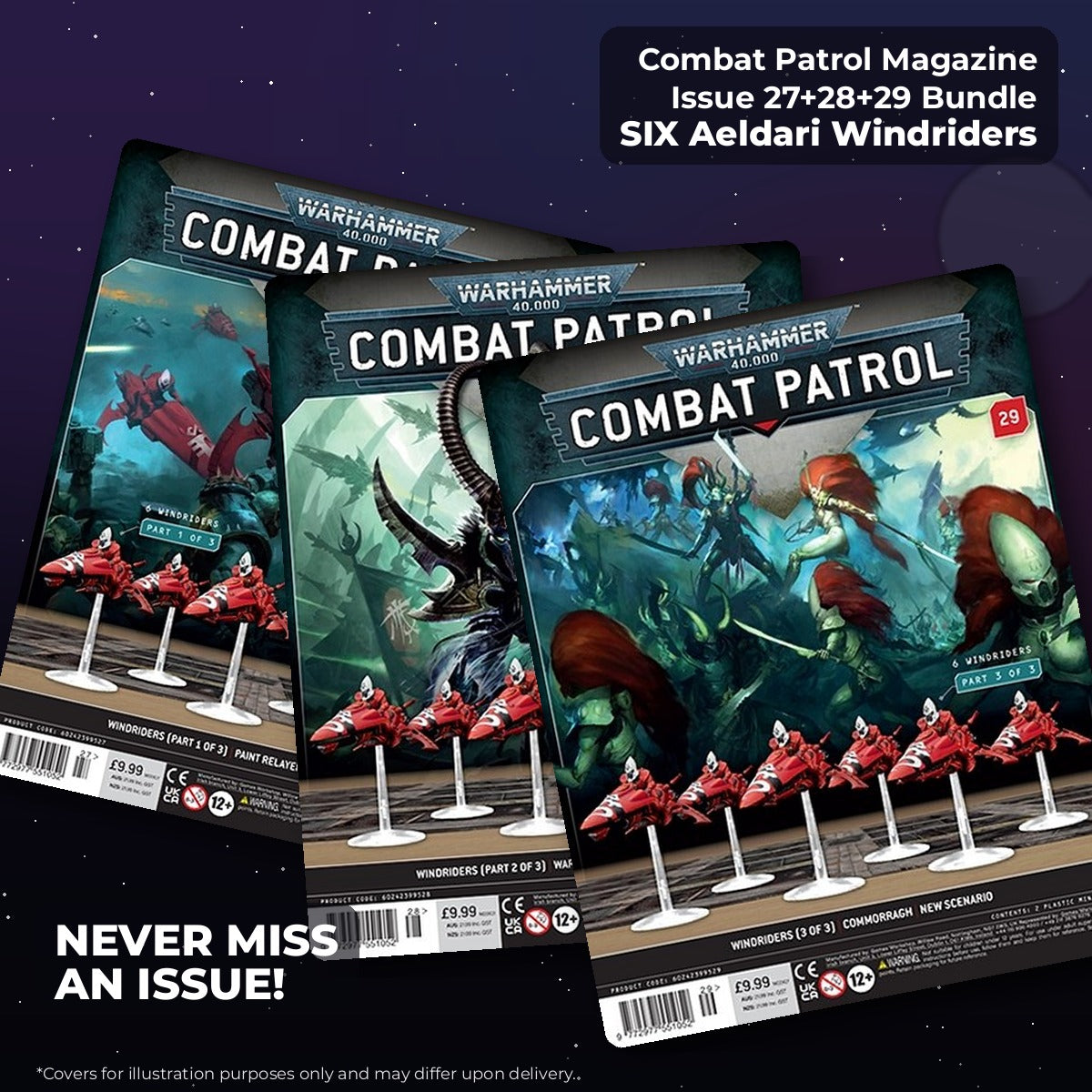 Combat Patrol Magazine Issue 27+28+29 Bundle - SIX Aeldari Windriders