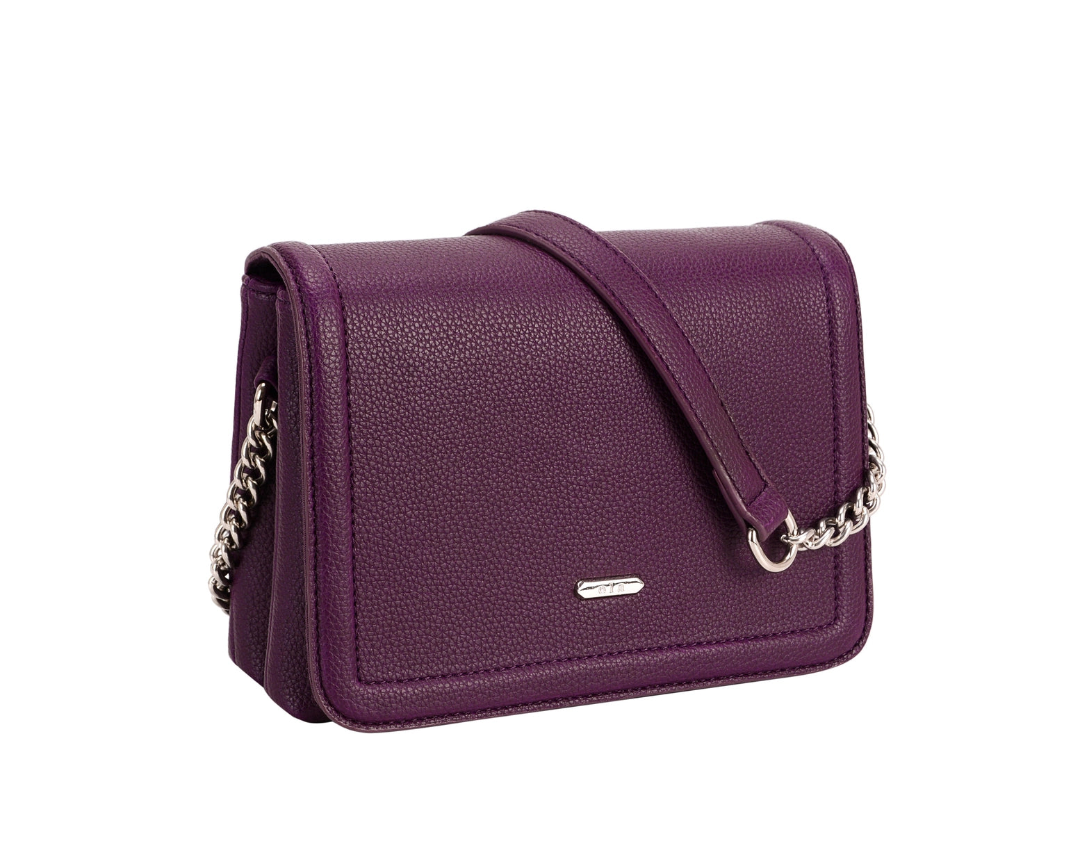 Classic Flapover Crossbody Bag Purple