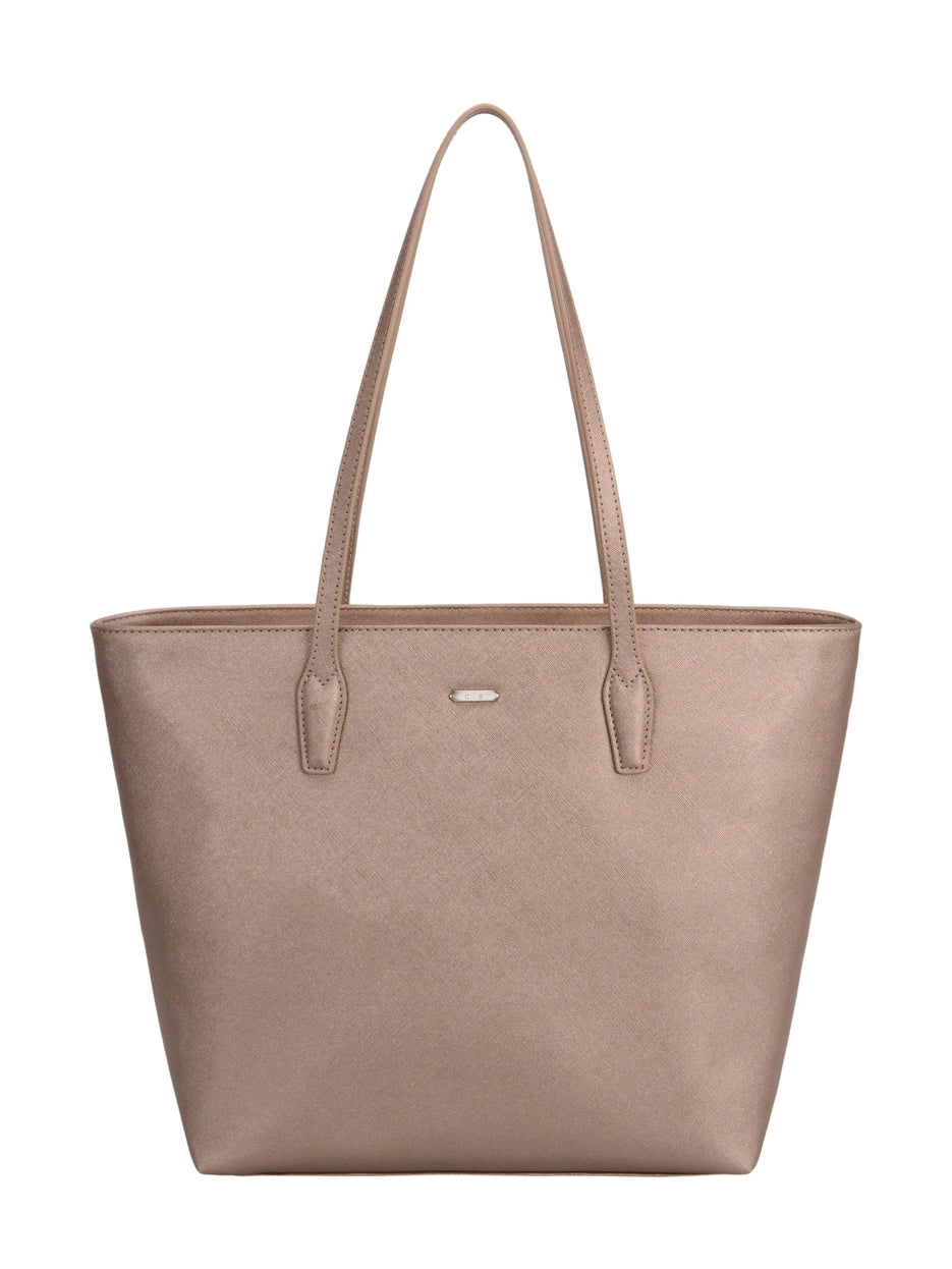 Large Shoulder Tote Bag Gold