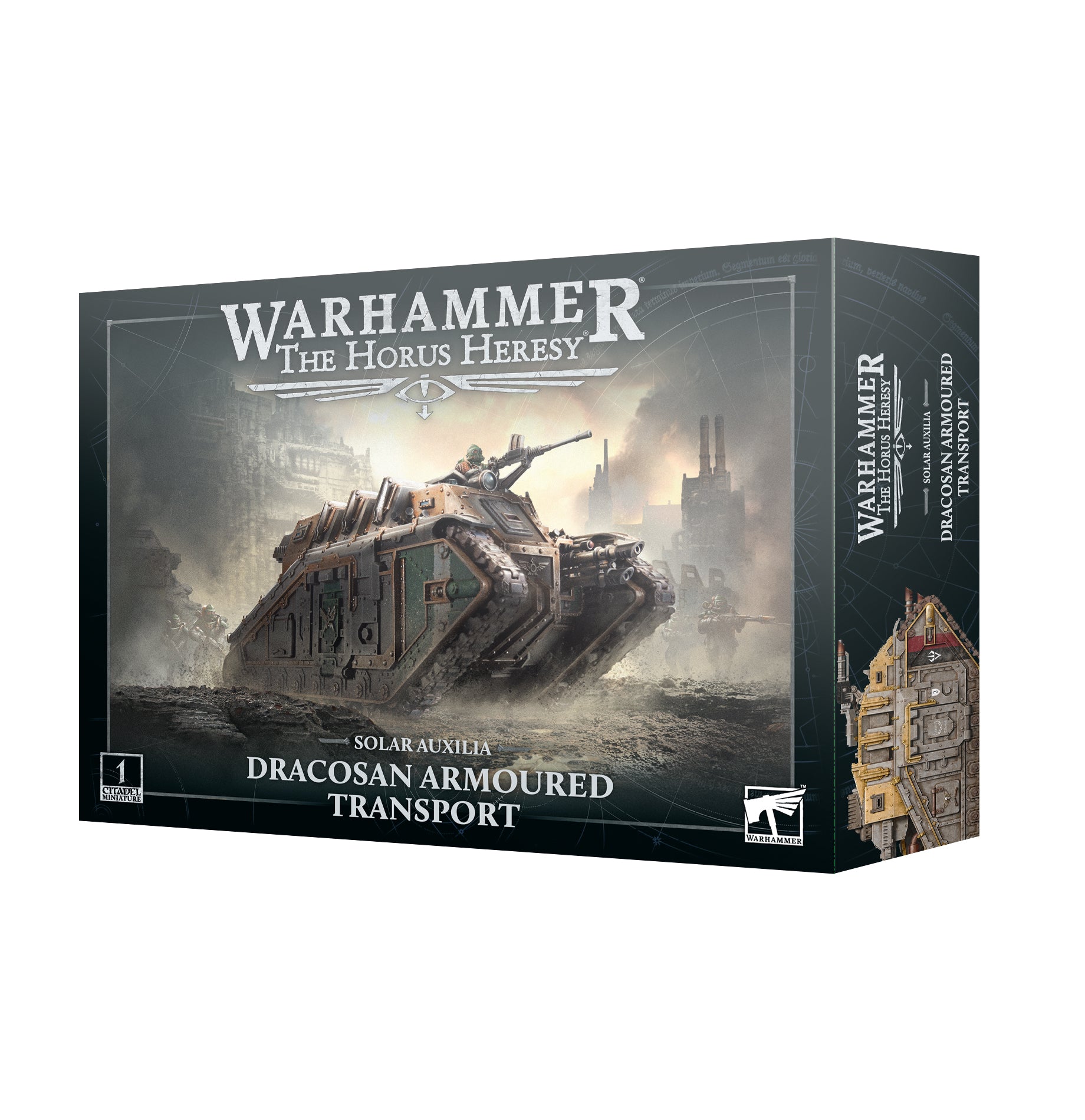 a box with a picture of a tank on it