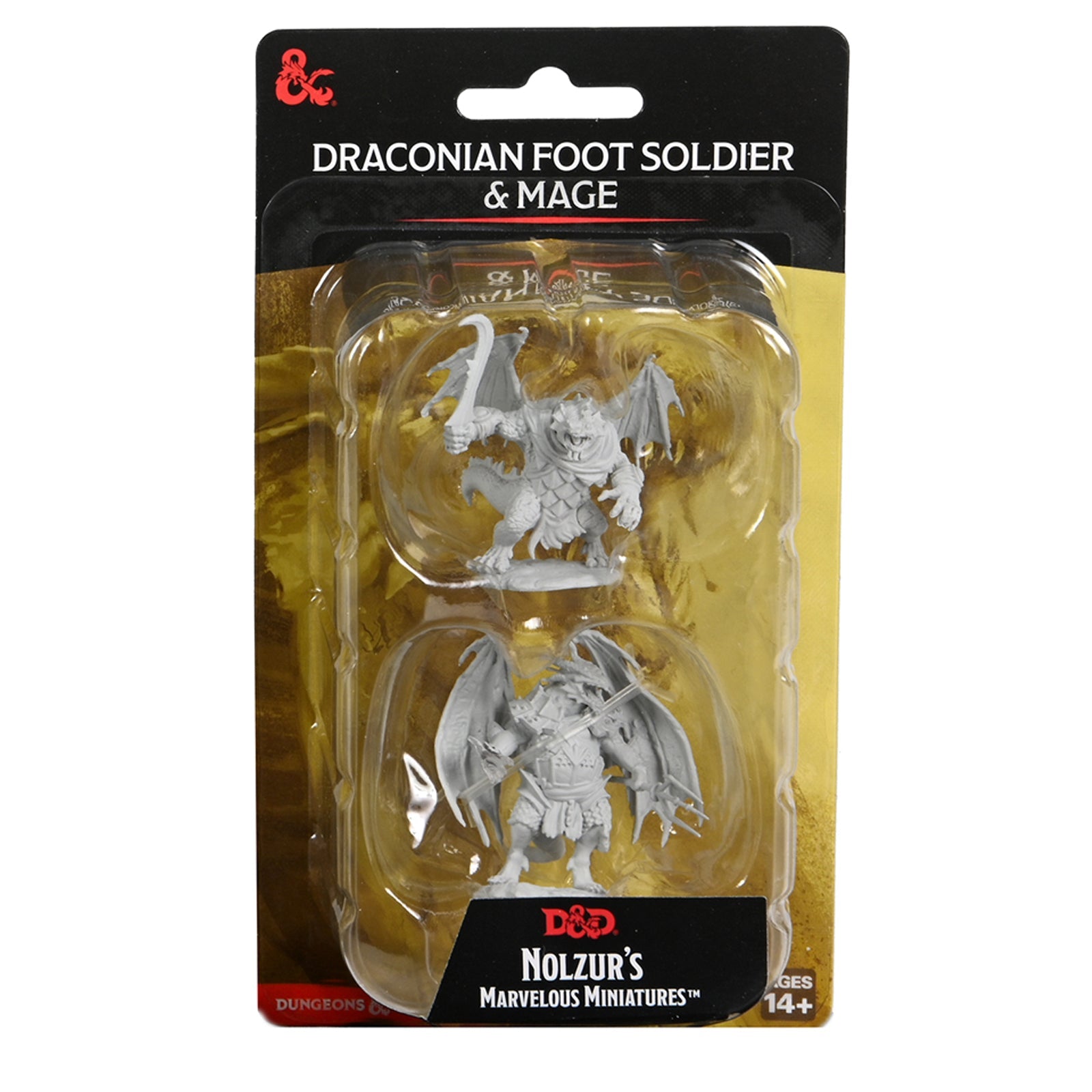 D&D Nolzurs Marvelous Miniatures - Draconian Foot Soldier and Mage