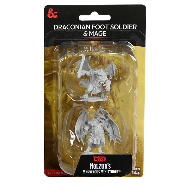 D&D Nolzurs Marvelous Miniatures - Draconian Foot Soldier and Mage