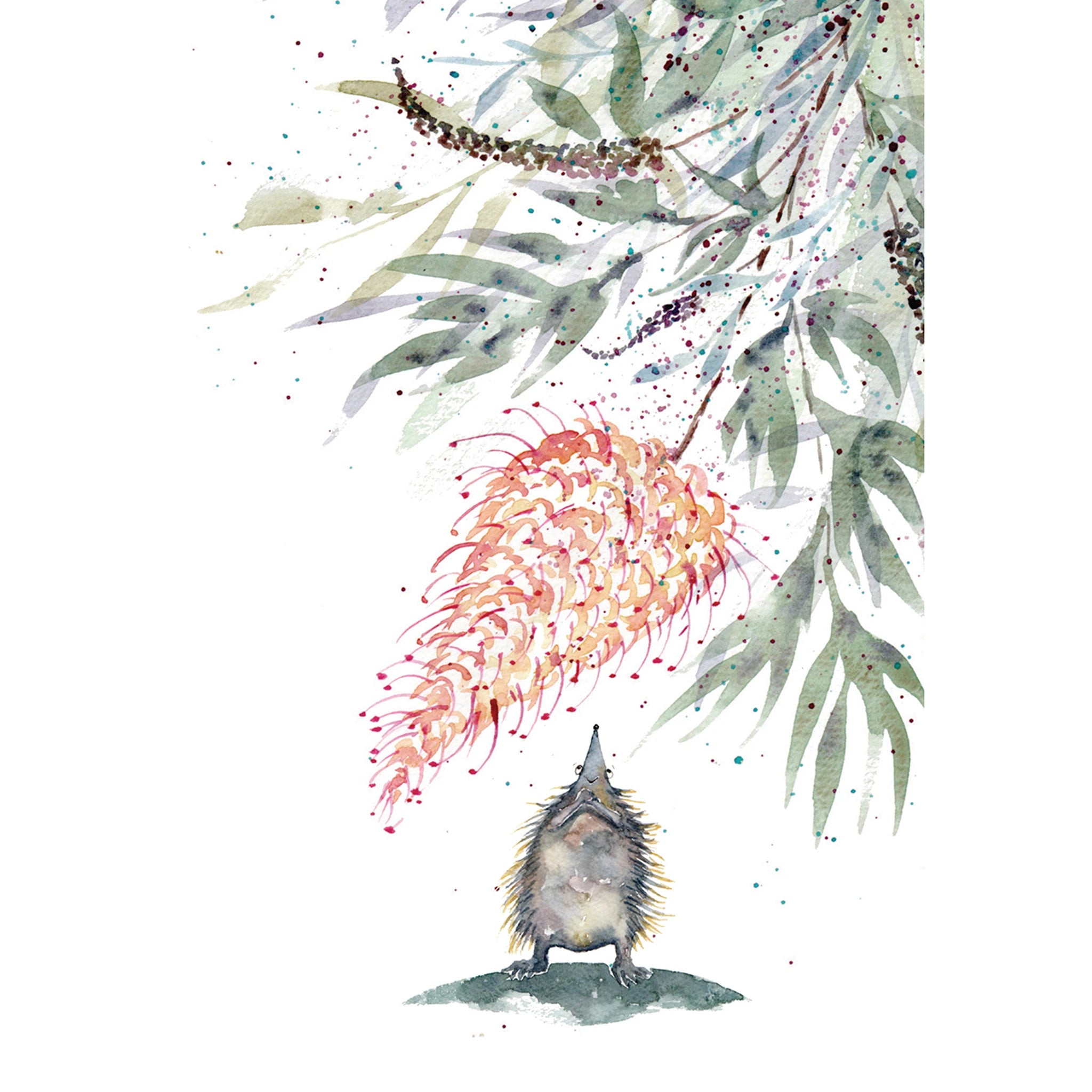Echidna Love Greeting Card - Patchworkdog Designs