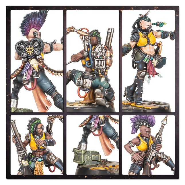 Necromunda Escher Blades of the Matriarch miniatures, unpainted
