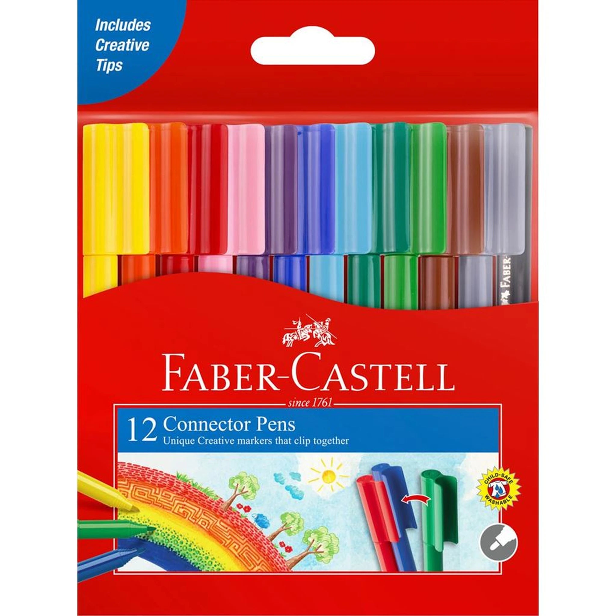 Faber-Castell 12 Connector Colouring Pens box