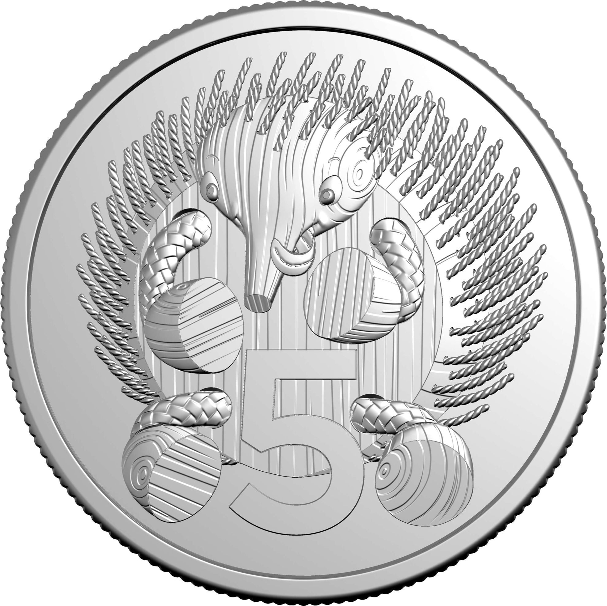 a silver coin with an image of a bird on it