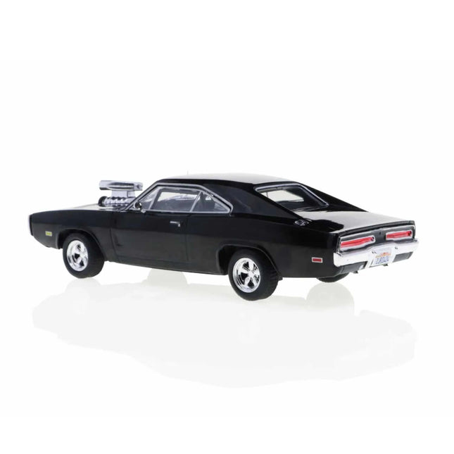 1970 Dodge Charger R/T 1:43 die-cast rear three-quarter view - Fast & Furious Issue 1