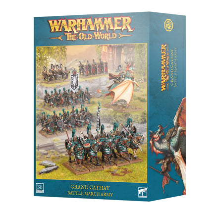 Armies of Grand Cathay Battle March Army box art, official Games Workshop packaging