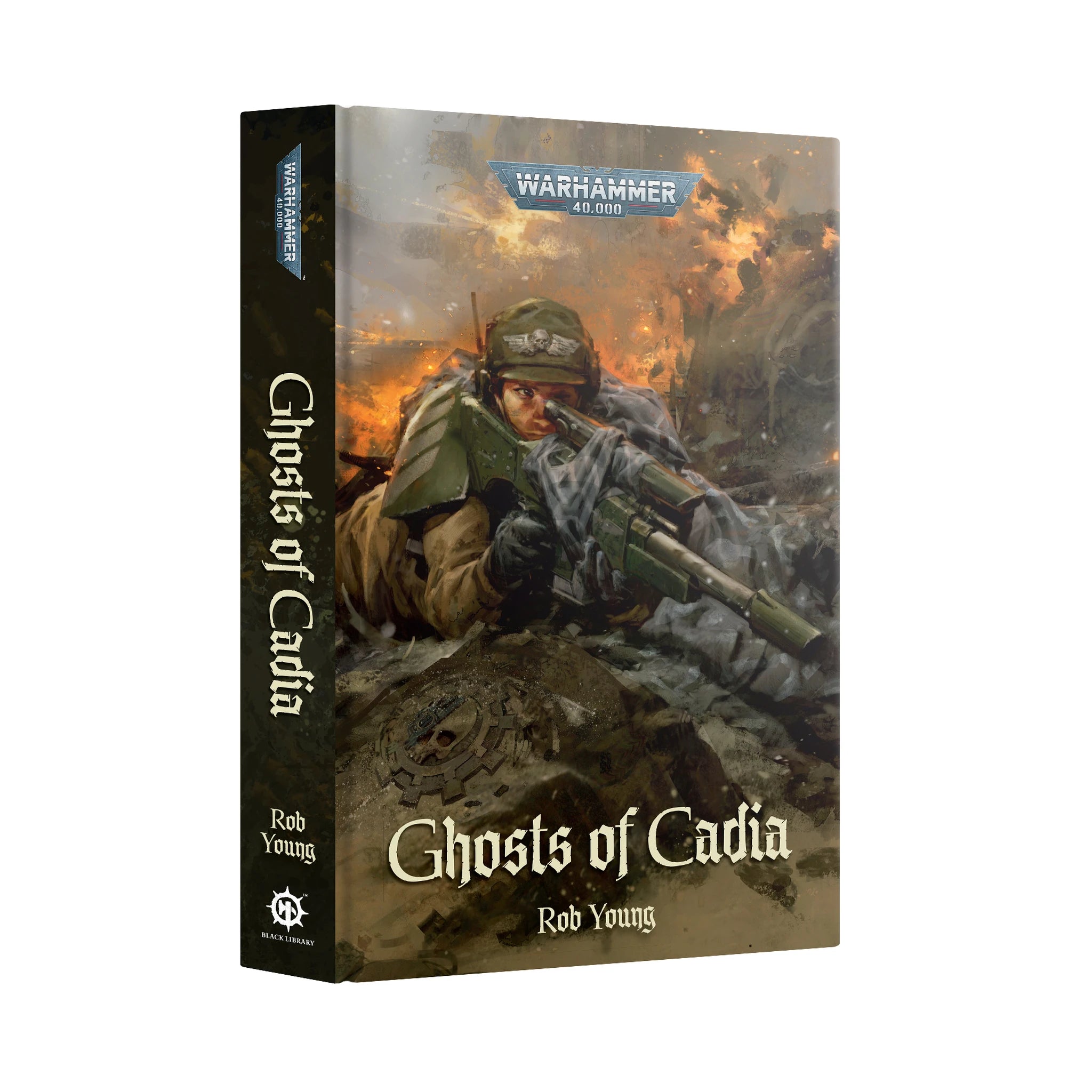 Ghosts of Cadia hardback book cover box art, official Games Workshop packaging