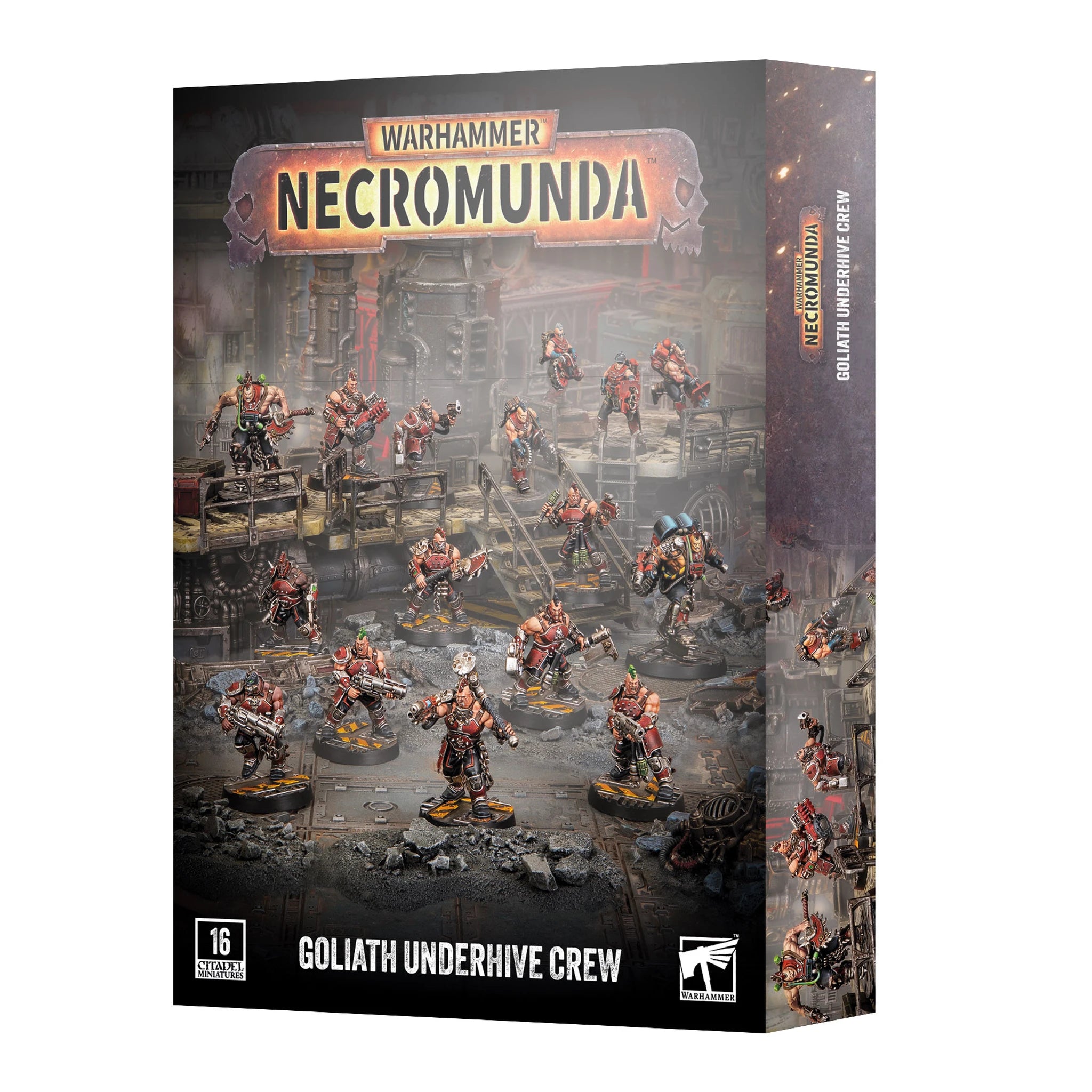 Necromunda Goliath Underhive Crew box art, official Games Workshop packaging